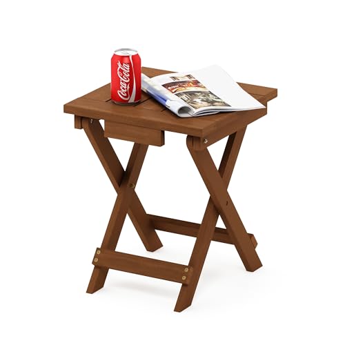 Furinno TIOMAN Hardwood Folding Outdoor Side Table, Light Wood - image 4