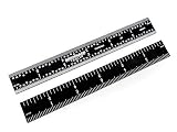 Benchmark Tools 466675 Rigid 4R 6 Inch Machinist Rule with 1/8, 1/16, 1/32 and 1/64 Markings Tempered Stainless Steel Non-Glare Black Chrome Finish Conforms to EEC-1 Accuracy Standards (1)