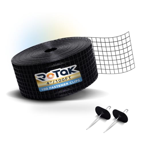 Rotak Critter Guard, 4"x100' Solar Panel Bird Prevention Roll Kit+100 Clips