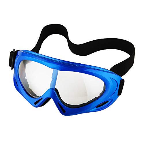 WOW Youth Kids Motocross BMX MX ATV Dirt Bike Helmet Dragon Blue + Goggles + MG Youth Blue Glove Bundle