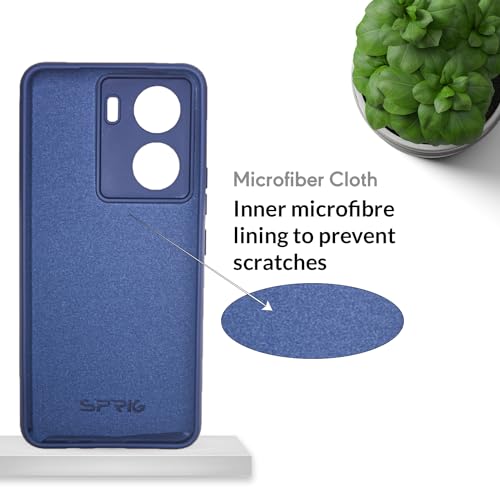 Image of SPRIG Compatible with IQOO Z7s Phone TPEE Premium Back Cover Drop Tested Shock Proof Mobile Case for Men, Women, Boys and Girls with Camera Protection (Dark Blue)