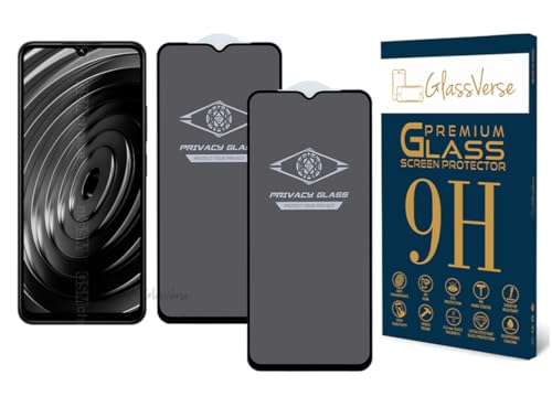 Image of GlassVerse Privacy Tempered Glass for Redmi A4 5G | Anti Spy Screen Protector, 9H Hardness, Edge to Edge, Case Friendly, Hassle-less Installation Kit Included. (Pack of 2)