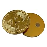 Bitcoin Magnet Coin – Heavy Gold 2.5” Metal Display Piece | Premium Crypto Fridge Magnet | Great Gift for Bitcoiners, HODLers, and Crypto Fans