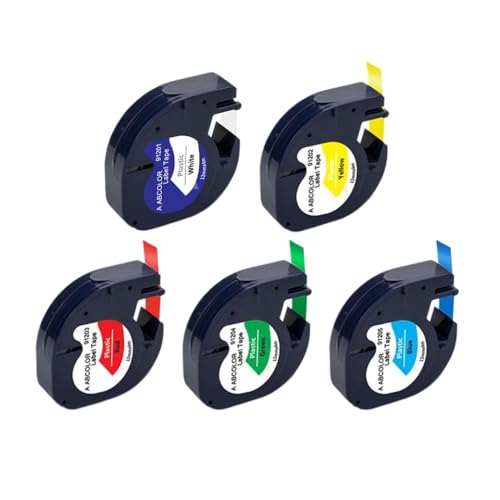 5/10pk 91201 91202 12267 12mm���x���e�[�v91222 91332 91200 91203 LT-100H�X�^�C���̃��x�����[�J�[�ƌ݊���(5PK Mixed Color)