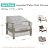 BROSYDA Patio Chair Covers for Outdoor Furniture - Waterproof 2 Pack, Heavy Duty, Large Covers for Lounge Lawn Deep Seat (38" W x 31" D x 29" H) - Gray
