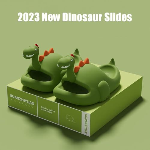 Dinosaur Slippers Sandals, Cute Dinosaur Pillow Slipper Cloud Slides Non-Slip Summer Slipper for Adult Kids2