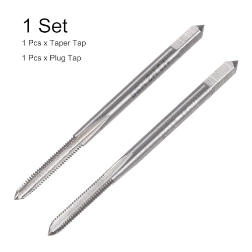 Uxcell A24042300UX0982 2Pcs Metric Hand Tap Set, M3 X 0.5 Taper/Plug Thread Screw Taps thumb #6
