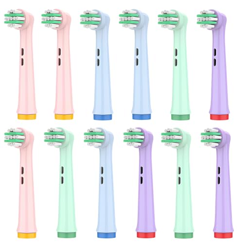 EIHI 12 Piezas Recambio Compatible Oral B Infantil | Recambios Cepillos para Niños | Suaves con las Encías Sensibles | Diseño Divertido | Fáciles de Instalar y Duraderos