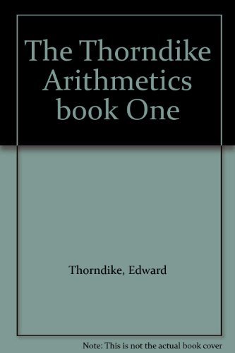 The Thorndike Arithmetics book One B000O6LOP0 Book Cover