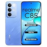 Celular Realme C85, 6GB RAM 128GB ROM Tela de 6.8' 144Hz 7000mAh Batteria 45W, IP69, 50MP Camera Dual 4G SIM (Azul)