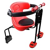 MTTKTTBD Fahrrad Kindersitz Vorne, Einstellbar Fahrrad-Vordersitz Kindersitz Kinderfahrradsitz mit Griff Pedal und Leitplanke für Kinder 2-6 Jahren