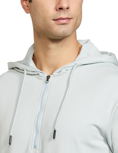 Image of FYLTR Men's Winter Full Sleeve Hoodie with Drawstring - Half Zip Closure | Utility Pocket with Flap | Casualwear for Men | Winters Hoodie for Men