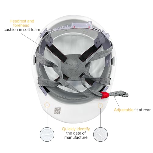 Cascos duros de construcción blancos con trinquete a granel para seguridad de personal 3