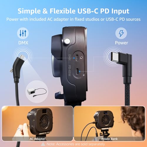 Image of amaran Halo 60x COB LED Video Light,Compact 63W Bi-Color Studio Lighting
