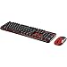 Produktbild Renkforce RF-DS-Retro Funk Tastatur, Maus-Set Deutsch, QWERTZ, Windows® Schwarz, Rot