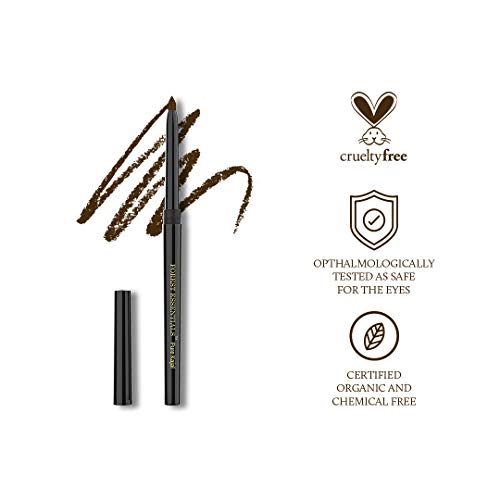 Image of Forest Essentials Gulaab Khaas Natural Kajal Earth Brown | Made using a traditional method with Pure Ghee & Castor Oil | Intense Cooling Pigment | For Daily Use (Pack of 2)