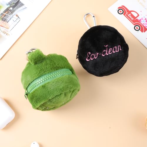 Image of Dog Poop Bag Holder, Cute Poop Bags Dispenser with Metal Clip, Doggie Waste Bag Dispenser for Leash, Green