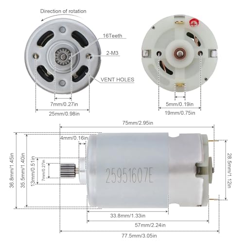 Réparer une perceuse en panne avec le moteur RS555 24V à 16 dents - 4