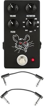JHS PackRat 9-way Rodent-style Distortion Pedal with Patch Cables