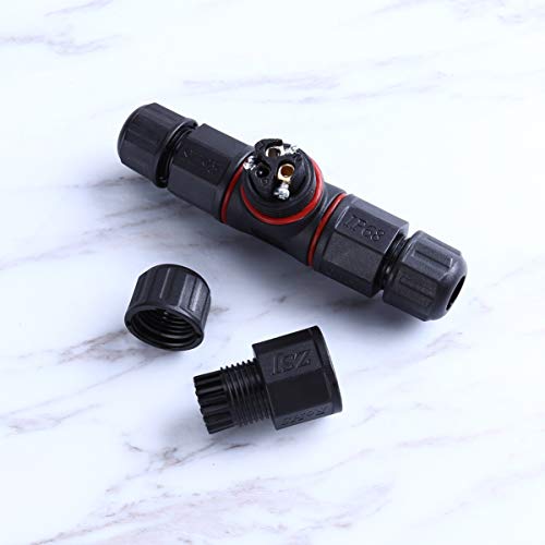 Conector de caixa de junção elétrica impermeável com 2 peças DOITOOL IP68 para cabo de 5 mm - 10 mm