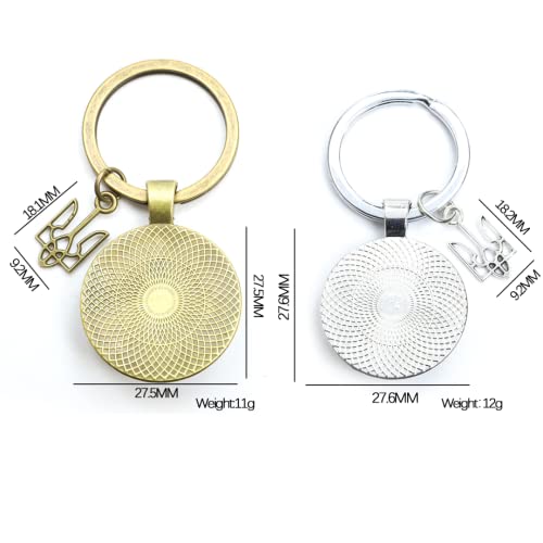 Ukraine Trident - Keychains Handmade Glass Cabochon Alloys - Ukraine Gifts - Ukrainian Jewelry3