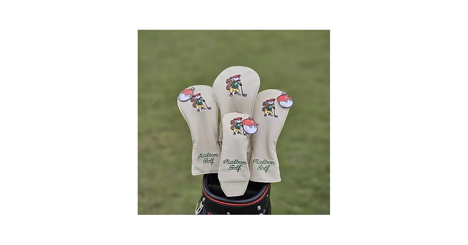 【新製品大人気4点セット】 リスマルボンゴルフクラブカバークリーミーホワイト Amazon.co.jp: 4点セット リスMalbon Golfマルボンゴルフクラブ