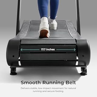 Sunny Health & Fitness Smart Ultra Manual Treadmill, Curved, Non-Motorized, High-Intensity with 8 Levels of Magnetic Resistance - SF-X7110