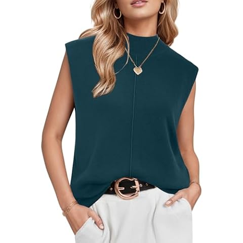 Arach&Cloz Women's Casual Wool Blend Tank Top Cover