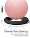 YOTTOY Balance Ball Chair,Exercise Ball Ring and Yoga Ball Chair for Office Use (Black)
