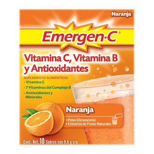 Vitamínicos, Home Emergen-C, Suplemento Alimenticio sabor Limón. Polvo Efervescente. Caja con 10 sobres