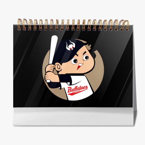 2026年 卓上カレンダー オリックス・バファローズ カープ坊や 野球応援 デスクトップ カレンダー 小型 月間 書き込み 計画整理用 おしゃれ 記念品 プレゼント 2025年9月?2026年12月