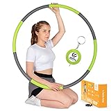 Weighted Hoola Hoop for Adults - Calorie Burning Exercise Hula Hoop - 2.4 lb Hula Hoops Weighted, 34 Inches Wide - Portable Fitness Tool for Home Workout - Smooth & Soft Padding, Stainless Steel Tube