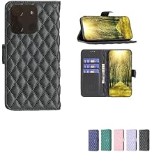 bojioderf Case Compatible for Mobiwire Moov Smart Pro Phone Case Cover [with Tempered Glass Screen Protector] Flip Stand Cover Women Wallet Black