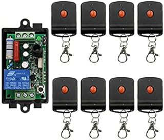 RF Wireless 220V 10A 1CH Remote Control Switch 1 Receiver& 8 Transmitter 315/433 MHZ Smart Home Switch