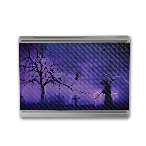 Image of MightySkins Carbon Fiber Skin Compatible with Microsoft Surface Laptop Go 3 (2023) Full Wrap Kit - Mystic Reaper | Protective, Durable Textured Carbon Fiber Finish | Made in The USA