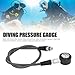 Tomotato Scuba Diving Submersible Pressure Gauges,Professional Scuba Pressure Gauge Luminous Submersible Pressure Gauge with High Pressure Hose BCD Regulator Underwater Diving Equipment(65cm)