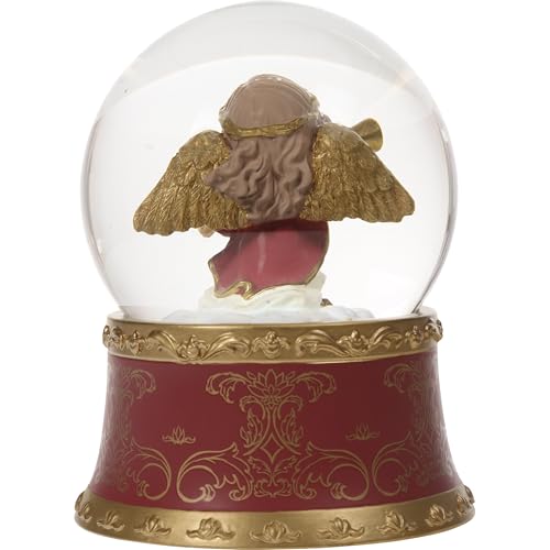 Precious Moments Annual Angel Snow Globe 2024 | Bringing Good News of Great Joy Annual Angel Resin/Glass Musical Snow Globe | Christmas Decor & Gifts | Holiday Decor | Angel Christmas Decorations