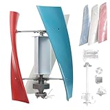 ALSUP Éolienne Magnétique Verticale Silencieuse 3 Pales pour Maison Verticale 12 V 24 V Kit Complet D'éolienne à Autoconsommation, pour Jardin Terrasse, Marine, Bateau 220V