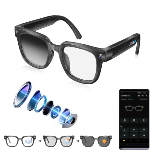 AI Smart Glasses with Camera,4K Photo & Video Capture,Real-Time Translation