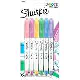 Sharpie, S-Note Creative Markers Highlighters Assorted Colors Chisel Tip, 6 Count