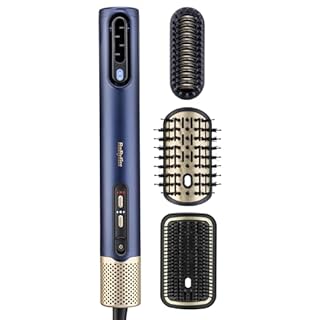BaByliss Air Wand - Hair Dryer, Straightener and Styler All in One, Wet to Dry, Anti Frizz, No Heat Damage, 3 Attachments, AS6553U - Amazon Exclusive