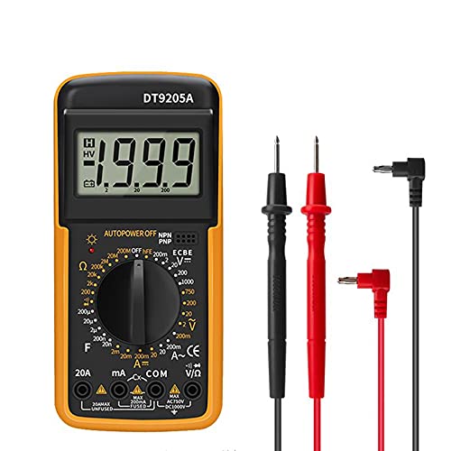Preisvergleich Produktbild Dt9205a Digitalmultimeter Wechselstrom und Gleichstrom Voltmeter Voltmeter Widerstands-Kapazitätsprüfer, Flüssigkristallanzeige, wiegt 300 g