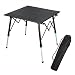 Produktbild Synlyn tragbarer Campingtisch Klapptisch aus Aluminium, 70 x 70 x (45-67) cm Balkontisch Klappbar mit Packsack,höhenverstellbarer Outdoor Reisetisch für Balkon Camping Picknick BBQ, Spielen im Freien