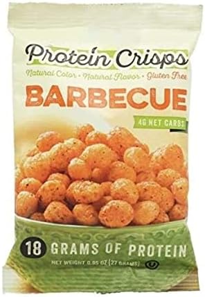 Nutmeg State Nutrition HealthyWise - High Protein Diet Crisps, Low Calorie, Low Fat, Low Carb, Healthy Gluten-Free Snack, 7 Bags (Barbecue)