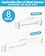 Cexovo 8er Set Schubladentrenner Verstellbar Kunststoff Schubladentrenner(28.5-50.5cm) Schubladentrenner Küche, Adjustable Drawer Divider für Kleiderschrank,Schlafzimmer,Kommode,Küche, Transparent