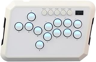 Whatsko A50 HITBOX アケコン レバーレス コントローラー レバーレスアケコン 多機能家庭用アーケードコンソール 格ゲー向け forPC Switch Android PS4 PS5 RGB LED 薄型クラシック格闘トーナメントゲーム機 膝置き可 持ち運び便利 無遅延 連射機能