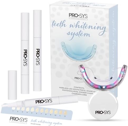 PRO-SYS® LED Teeth Whitening Kit for Sensitive Teeth, 3X Whitening Pens with 35% Carbamide Peroxide, Professional Whitening Light Kit with Shade Guide (Kit with 3 Pens) image 3