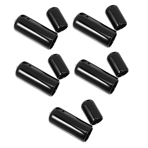 Toyvian 10pcs Pool for Billiards Snooker Rubber Tip Easy to Install Pool Tip Shaper Essential Billiard Accessories for
