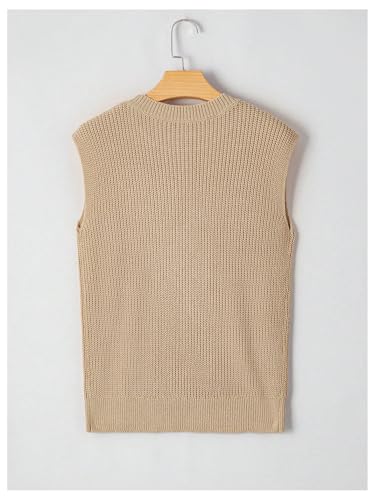 WDIRARA Women's Cowboy Embroidered Sweater Vest Crew Neck Sleeveless Pullovers Ribbed Knit Tank Tops2