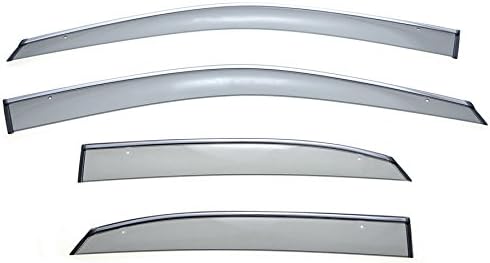 WellVisors Window Visors Wind Deflectors Compatible with Lexus 2010-2015 RX350 RX450h with Chrome Trim Rain Guards 3-847LX007